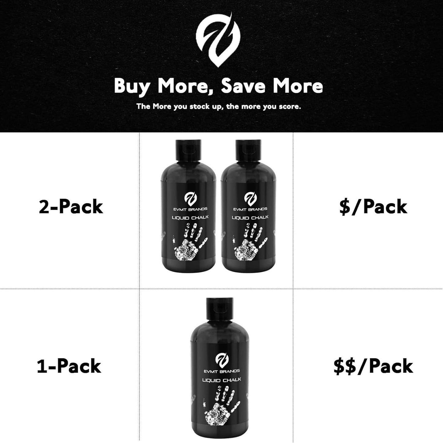 Liquid Chalk, Mess Free Gym Chalk for Weightlifting, Gymnastics, Rock Climbing, Dancing. Sweat Resistant and Long Lasting for Stronger Grip. Package May Vary.