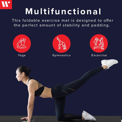- 4 Ft X 6 Ft X 2 - Personal Fitness & Exercise Mat for Home Workout - Lightweight and Folds for Carrying – All Purpose Gym Mat – Thick Mat for Yoga, Pilates, Stretches, Floor Exercises