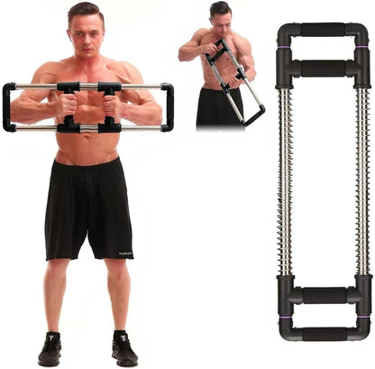 Push down Bar Machine - Chest Expander at Home Workout Equipment for Chest, Arm, Shoulder, Abs and Back - Portable Upper Body Trainer for Home, Travel or Outdoors