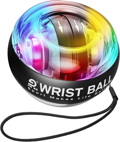 Wrist Trainer Ball Auto-Start Gyroscopic Forearm Exerciser Gyro Ball for Strengthen Arms, Fingers, Bones and Muscles