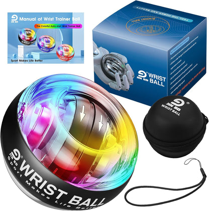 Wrist Trainer Ball Auto-Start Gyroscopic Forearm Exerciser Gyro Ball for Strengthen Arms, Fingers, Bones and Muscles